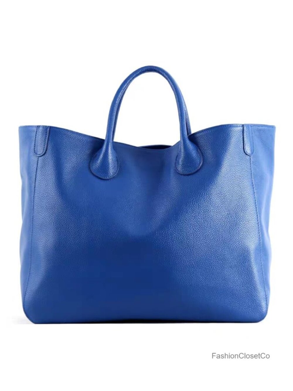 Large Pink Leather Tote Bag Women Work Travel Purse Spacious Handbag Interior